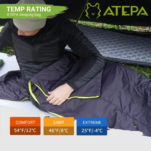 Miniatura 3 de ATEPA Duck Down Sleeping Bag/Blanket for Backpacking, Ultralight Lightweight Rectangular Warm Weather Summer Compact Waterproof Portable Sleeping