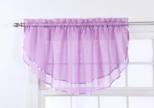 Miniatura 23 de Stylemaster Elegance Cenefa recta de gasa transparente, 60 x 14 pulgadas, color dorado