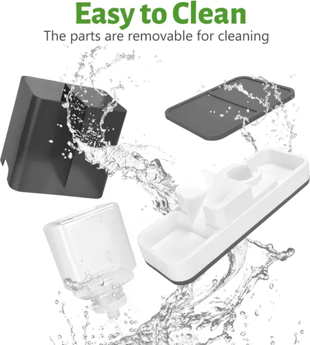 Miniatura 5 de Yummy Sam Comedero automático para mascotas pequeñas y dispensador de agua, 2 en 1 por gravedad para gatos, juego de comedero y bebedero automático
