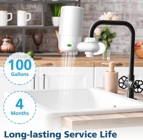Miniatura 6 de 2 paquetes de cartuchos de filtro de grifo de repuesto, compatibles con el sistema de filtración de agua de grifo Brita®, Brita® 36311, 36313, Blanco