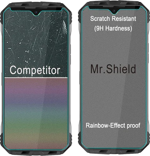 Miniatura 5 de Mr.Shield [Paquete de 3] Protector de pantalla para Doogee V Max/V Max Pro [vidrio templado] [vidrio japonés con dureza 9H] Protector de pantalla