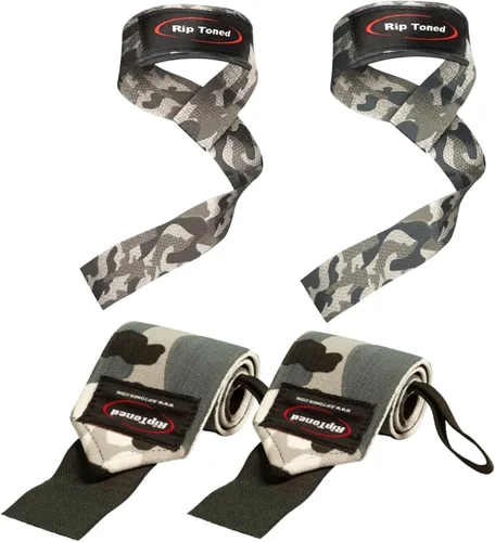Miniatura 10 de Rip Toned Wrist Wraps & Lifting Straps Combo – Dynamic Duo Push & Pull Support for Weightlifting – Wrist Support Wraps + Padded Grip Straps for