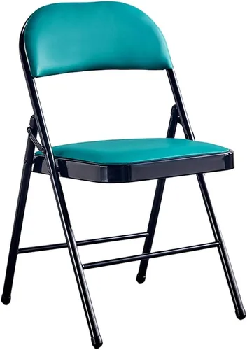 Folding Chairs Silla de escritorio acolchada para muebles, silla de camping, silla de descanso plegable con marco de metal para sillas de oficina en