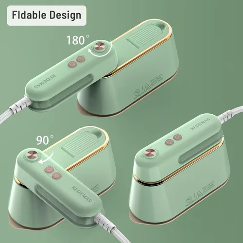 Miniatura 3 de Plancha para ropa, mini plancha portátil de viaje, 2 niveles de vapor/planchado en seco/plegable/vaporizadores de ropa de 1100 W (solo para 120 V)