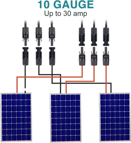 Miniatura 3 de Conectores solares de rama Y, conectores paralelos de panel solar, kit de herramientas de enchufe de cable solar de 1 a 3