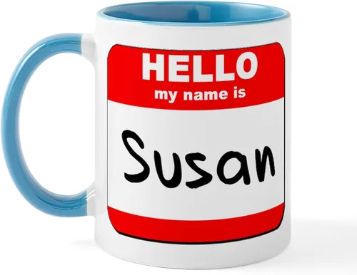 Miniatura 14 de CafePress Taza de café de cerámica con texto en inglés «Hello My Name Is Mary», de 11 oz (11.0 fl oz)