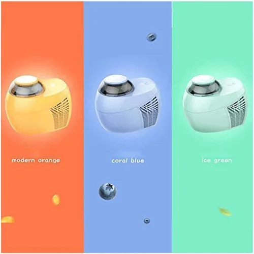 Miniatura 3 de Pequeña máquina automática de yogur refrigerada Máquina de helado casera para niños Máquina de helado (color : verde) (amarillo)