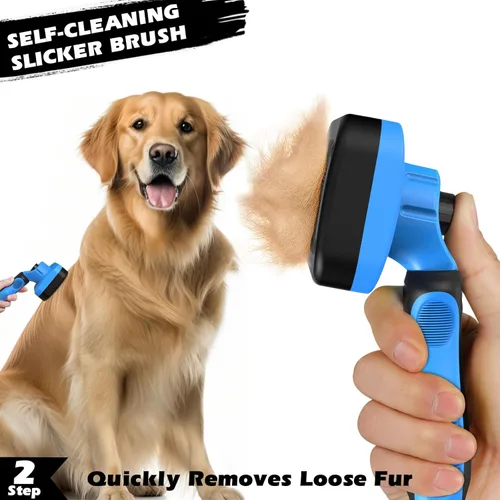 Miniatura 3 de Augwind Kit de aseo para mascotas 7 en 1, peine para perros y gatos, cepillo para despelar, cortaúñas con lima y cepillo de baño, suministros C-7PCS