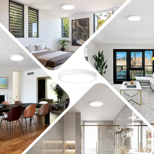 Miniatura 7 de Lámpara LED de techo de montaje al ras, equivalente a 100W, lámpara de techo empotrada moderna para cocina 5000K luz blanca diurna 15W 1200Lm 7