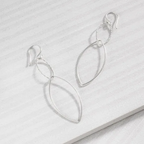 Miniatura 7 de Silpada Pendientes colgantes 'entrelazados' en plata de ley, Plata de ley Metal, Sin piedra