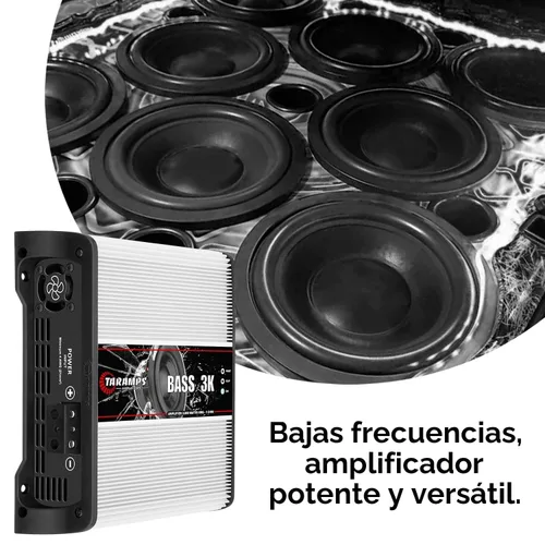 Miniatura 8 de Taramps BASS 3k 1 Ohm 1 canal Mosfet amplificador 3000 vatios RMS, monobloque, filtro subsónico, cruce de paso bajo, refuerzo de graves, RCA, clase