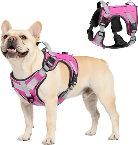 Miniatura 45 de VavoPaw cinturón de seguridad para perro, arnés de coche con peto de seguridad y hebilla ajustable para vehículo, cinturón de seguridad de nailon