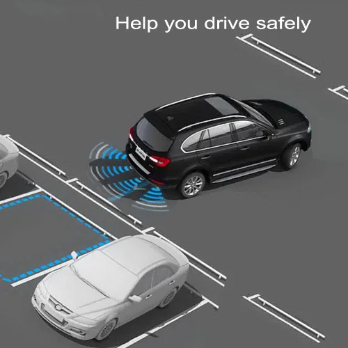 Miniatura 3 de Sistema de radar de copia de seguridad inversa del vehículo del coche con 4 sensores de estacionamiento Kit de detección de distancia trasera