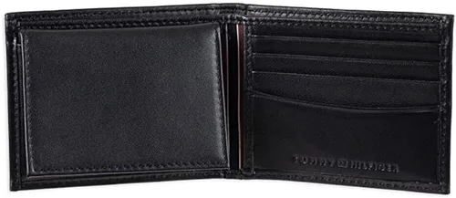 Miniatura 33 de Tommy Hilfiger Cartera de piel auténtica para hombre con ventana de identificación y múltiples ranuras para tarjetas