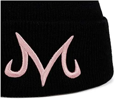 Miniatura 4 de Jun Nueva marca Majin Buu invierno sombrero de algodón de punto sombrero de punto Beanie Hat para rosa negro (rosa), Rosado
