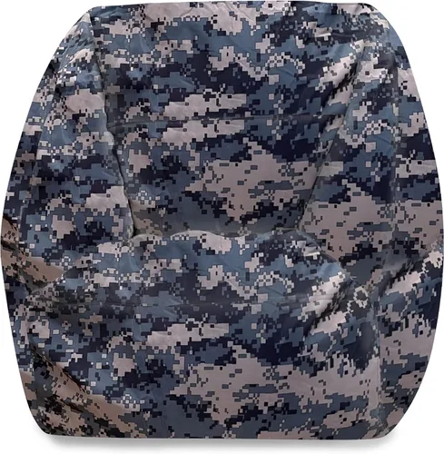 Miniatura 209 de Posh Beanbags - Sillón puff grande, 38 pulgadas, color azul rey sólido Nylon suave - Azul real
