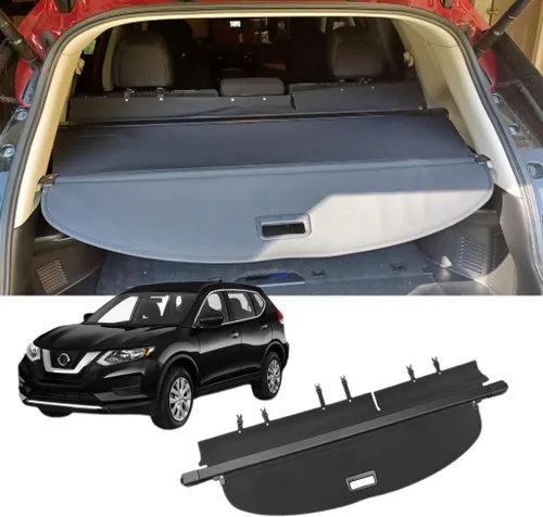 cubierta retráctil para baúl trasero compatible con Nissan Rogue SV S SL 2014-2019 2020, protector de seguridad, pantalla de sombra, cubierta de