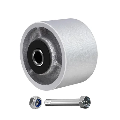 Ruedas industriales de 3" x 2", rueda de hierro fundido de acero – Rueda de servicio pesado – Capacidad de 800 libras cada una, rodamiento de