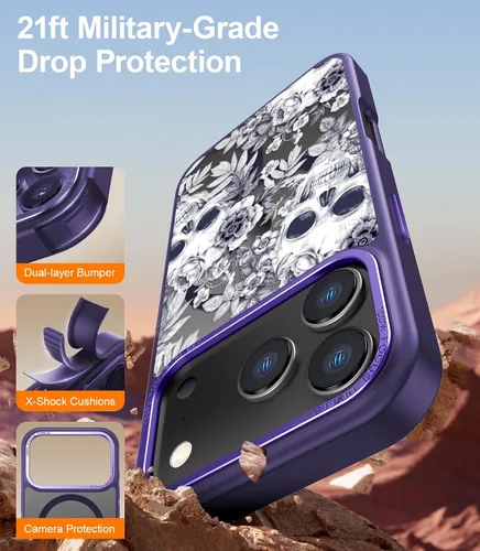 Miniatura 220 de Goodon para iPhone 15 Pro Max con protector de pantalla de privacidad, compatible con Magsafe, funda translúcida mate a prueba de golpes - Linda