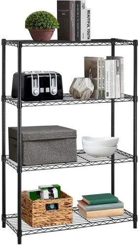 Estantería de almacenamiento de 4 estantes de 14x36x54 pulgadas, unidad de estantería resistente para cocina con estantes de metal, organizador de