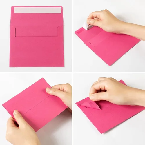 Miniatura 4 de Paquete de 100 sobres de invitación coloridos A2 autoadhesivos, 4.37 x 5.75 pulgadas Para invitaciones de boda y fiesta, para tarjetas