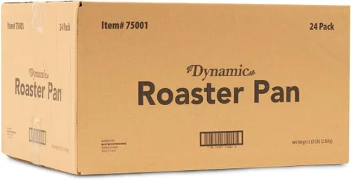 Miniatura 7 de Dynamic Sartén de aluminio resistente (paquete de 24) bandeja de 17.98 x 13.23 x 2.83 pulgadas, para asar, tamaño compacto, apto para horno