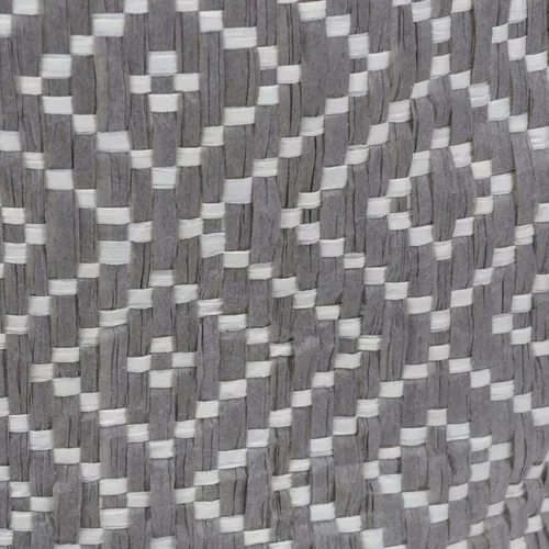 Miniatura 4 de DII Contenedor de almacenamiento de papel tejido, tejido de canasta de diamante, gris/blanco, grande