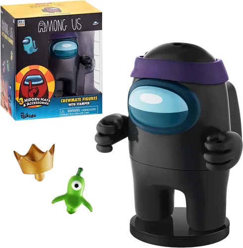 Miniatura 2 de Among Us White Crewmate Ink Stamper - Sombrero de émbolo de huevo, figura de 5 pulgadas, recuerdo de fiesta