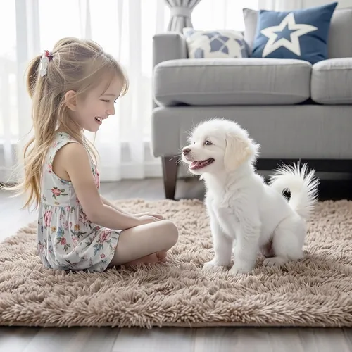 Miniatura 2 de Alfombras para dormitorio, de 4 x 6 pies, alfombras para sala de pelo, alfombra grande de felpa suave, alfombras peludas para sala de estar, niños