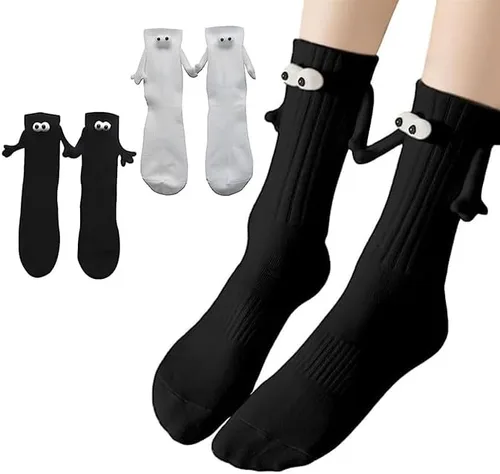 2 pares de calcetines magnéticos tomados de la mano, regalos divertidos para parejas, aniversario, mejores amigos, compromisos, adolescentes