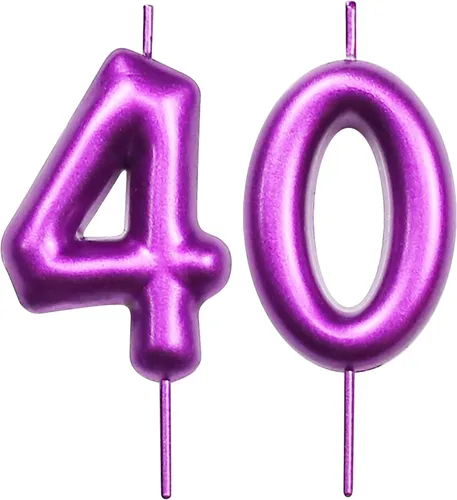 Miniatura 332 de DERVENTA Vela con números de 2.36 pulgadas, decoración perfecta para cumpleaños, brunch, postre, pastel, 1 pieza (número 0 rosa)