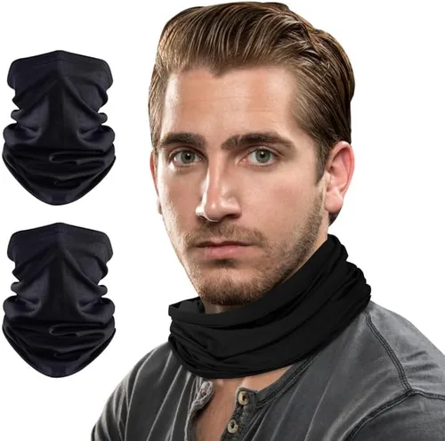 gelbesty Paquete de 2 polainas refrescantes para el cuello, cubierta facial para todo tipo de clima para hombres y mujeres, bandana facial de