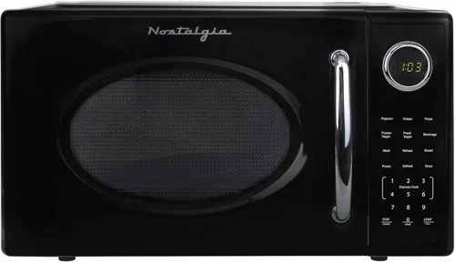 Miniatura 38 de Nostalgia Horno microondas retro compacto para encimera, 0.7 pies cúbicos, 700 vatios con pantalla digital LED, bloqueo para niños, interior fácil