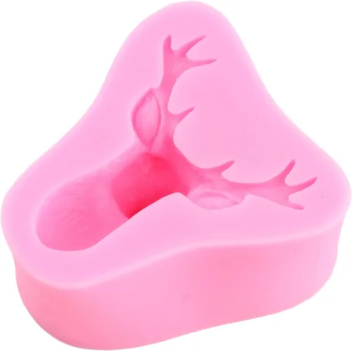 Miniatura 6 de Molde de silicona para ciervos de Navidad, moldes de fondant 3D, molde de alce para decoración de pasteles de Navidad, decoración de cupcakes