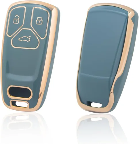 Miniatura 14 de Xotic Tech - Funda protectora de TPU con 3 botones de protección completa para llave sin llave, control remoto, con llavero compatible con Audi A3