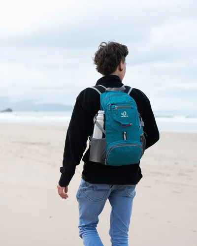 Miniatura 7 de WATERFLY Mochila pequeña ligera y plegable: mochila de 20 l ultra ligera, plegable, de senderismo, de viaje, de camping, de día, para hombre y mujer