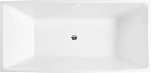 Miniatura 9 de Vanity Art Bañera independiente acrílica de 67 x 32 pulgadas Bañeras de mejoras para el hogar con diseño contemporáneo para remojar y bañarse