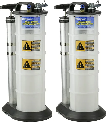 Mityvac 7201 Evacuador Manual de Fluidos Plus con Depósito de 2.3 Galones; Evacúa o Dispensa Fluidos con Botón Pulsador; Evacúa a Través del Tubo de
