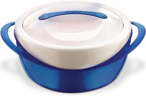 Miniatura 11 de Pinnacle Cazuela grande aislada con tapa 3.6 qt. Elegante calentador/enfriador de alimentos en olla caliente - Tazón térmico para servir Rojo