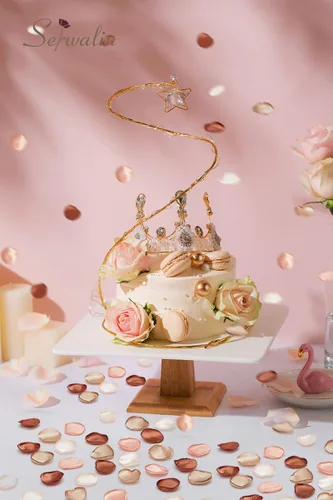 Miniatura 5 de Serwalin 300 Unidades de Pétalos de Rosa de Seda, Flores Artificiales para Bodas, Pétalos de Rosa Falsos Marrone, Propuesta para la Canasta de Boda