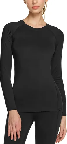 Miniatura 2 de TSLA - Paquete de 1 o 3 unidades de camiseta de compresión deportiva para mujer, ajuste fresco y seco, camiseta de manga larga para entrenamiento