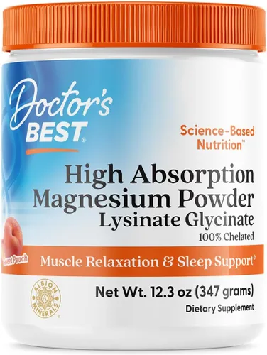 Miniatura 8 de Doctors Best - Polvo de magnesio de alta absorción glicinato de lisinato 100% quelado, relajación muscular y apoyo para dormir, sin gluten, vegano