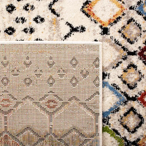 Miniatura 8 de SAFAVIEH Amsterdam Collection Alfombra Decorativa - 2.3 pies x 4 pies, Negro & Multi, Diseño Marroquí Bohemio, Sin Desprendimiento y Fácil Cuidado
