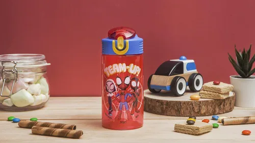Miniatura 12 de Zak Designs Marvel Spider Man - Botella de agua para niños con cubierta de boquilla y aro de transporte, hecha de plástico duradero, diseño