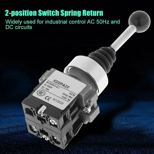 Miniatura 6 de 2NO Joystick Switch AC 380V DC 220V Momentary Spring Retorno para Control Industrial y Operaciones de Máquina