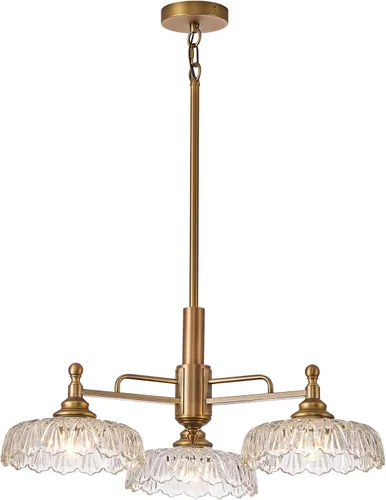 Miniatura 12 de HDDFL Glass Chandelier Ceiling Pendant Lighting Fixture 2 Lights Hanging Lamp for Bedroom Living Room Mater Room Hallway