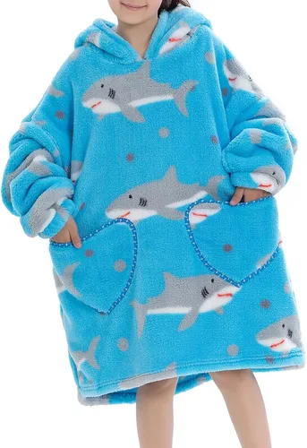 Miniatura 2 de Century Star - Manta con capucha portátil para niños, bebés, sudadera de gran tamaño, sudadera de forro polar bonita, manta Sherpa para niñas y niños