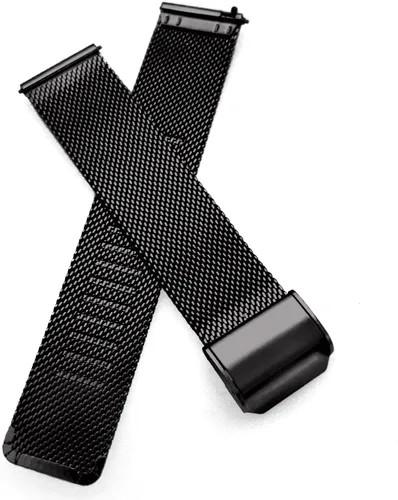 Miniatura 2 de Abanen Correas de reloj para Garmin Vivoactive 4S / Vivomove 3S / Venu 2S / Venu 3S, 0.709 in de liberación rápida de acero inoxidable de malla Negro