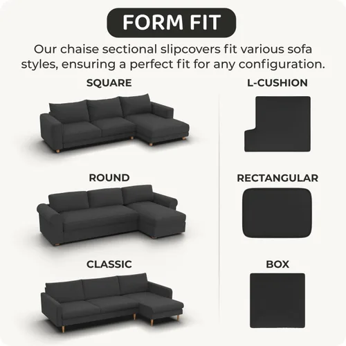 Miniatura 6 de PAULATO BY GA.I.CO. Fundas elásticas para sofá modular de 1 pieza, antideslizantes, funda de sofá elástica en forma de L, protector suave para Gris
