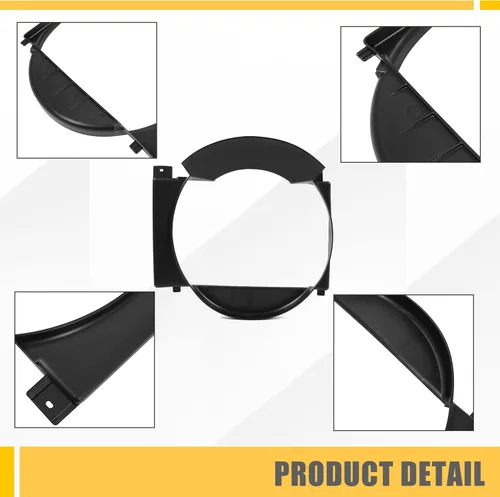 Miniatura 6 de KUAFU Cubierta de ventilador de enfriamiento de radiador compatible con Jeep Cherokee 1987-2001 Reemplaza CH3110104 52027501AB 52027501AC Plástico